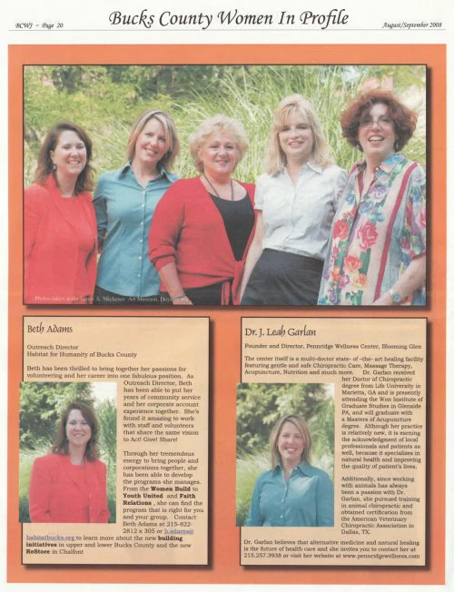 Chiropractor Chalfont PA Leah Garlan In the News Chiropractor Chalfont PA Leah Garlan In the News